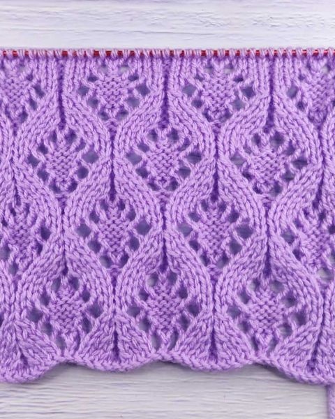 Point de Losanges Ajourés au Tricot