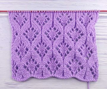 Point de Losanges Ajourés au Tricot
