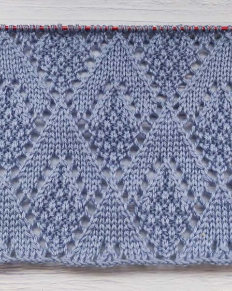 Point de Losanges Ajourés au Tricot