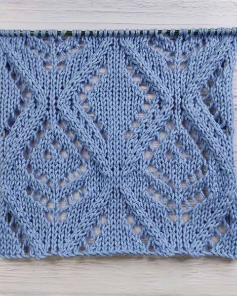 Point de Losanges Ajourés au Tricot