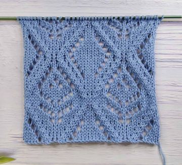 Point de Losanges Ajourés au Tricot