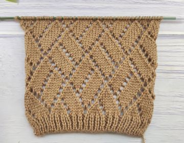Point de Losanges Ajourés au Tricot
