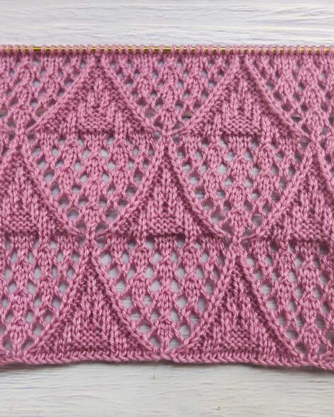 Point de Losanges Ajourés au Tricot