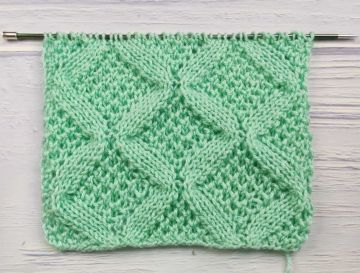 Motif Tricoté à Losanges Volumineux
