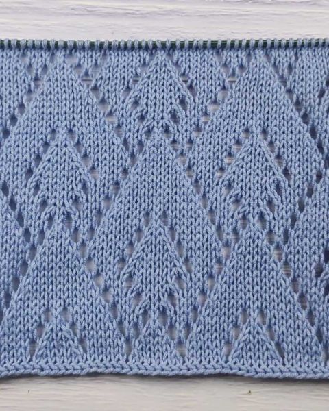 Point de Losanges Ajourés au Tricot