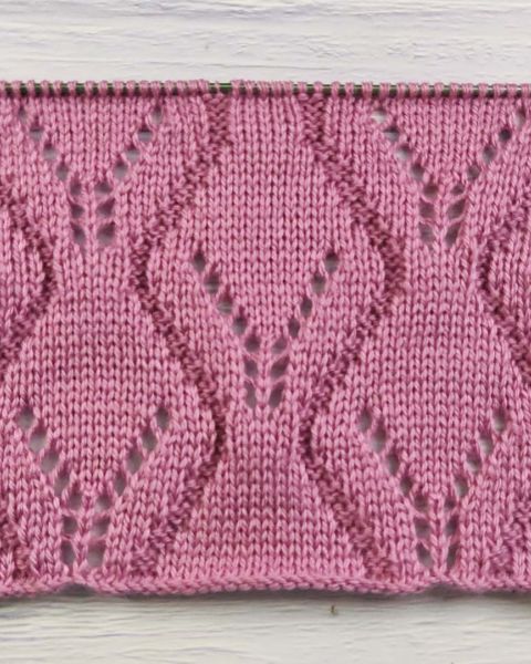 Point de Losanges Ajourés au Tricot
