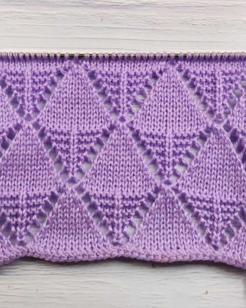Point de Losanges Ajourés au Tricot
