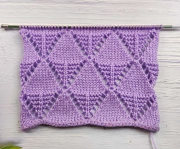 Point de Losanges Ajourés au Tricot