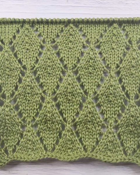 Point à Losanges Ajourés au Tricot