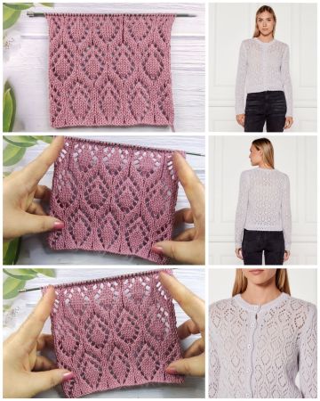 Point Losanges Ajourés au Tricot