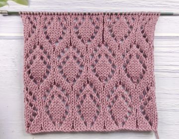 Point à Losanges Ajourés au Tricot