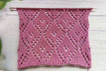 Point Ajouré à Losanges au Tricot