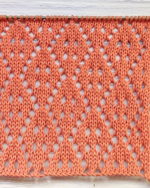 Point de Losanges Ajouré au Tricot