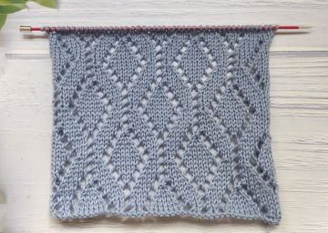Point à Losanges Ajourés au Tricot
