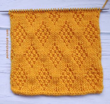 Point Losange et Diamant de riz au Tricot