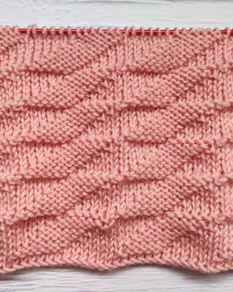 Point Losanges Obliques au Tricot