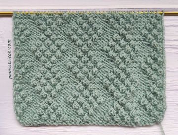 Losanges à Noppes au Tricot