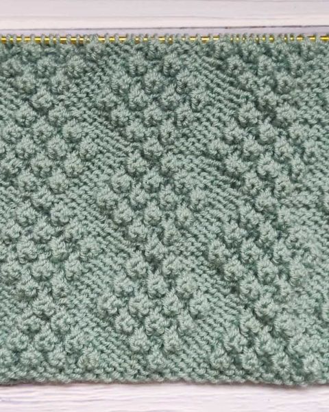 Losanges à Noppes au Tricot