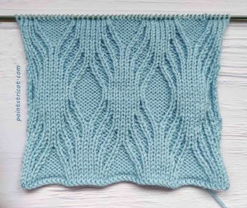 Point Diamant en relief au Tricot