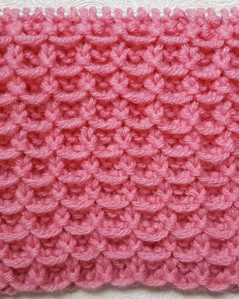 Point gaufré au Tricot