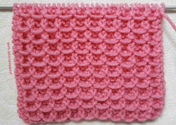 Point gaufré au Tricot