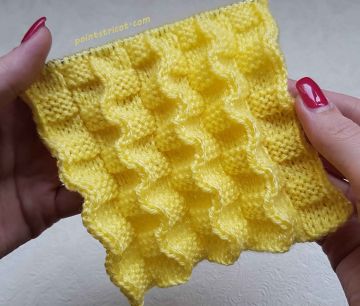 Point en Relief Accordéon au Tricot