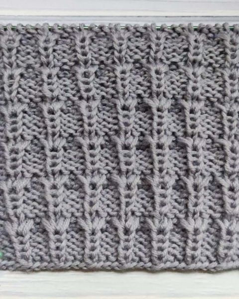Point de Tricot Rayures en Relief
