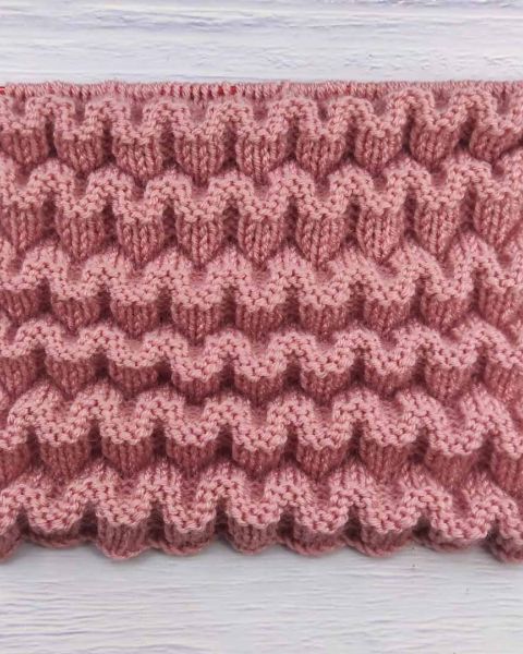 Point 3d Relief au Tricot