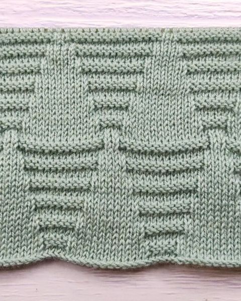 Point de Triangles en Relief au Tricot