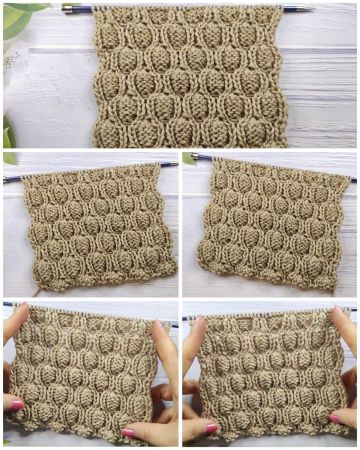 Point en Relief avec Ovales au Tricot 