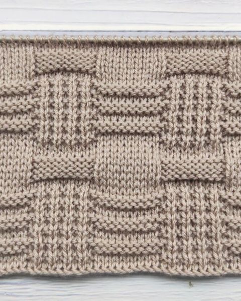 Point de Damier en Relief au Tricot