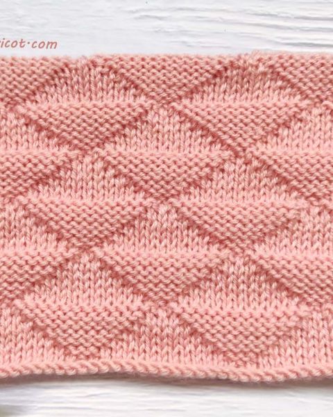 Point de Triangles simple au Tricot