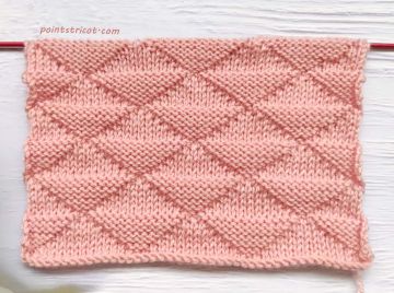 Point de Triangles simple au Tricot
