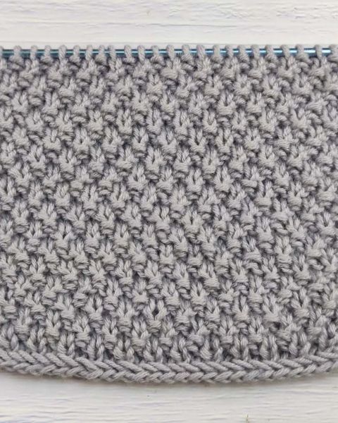 Point de Riz Double au Tricot