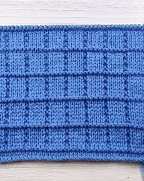 Point simple Carrés au Tricot