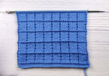 Point simple Carrés au Tricot