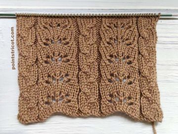 Point Torsades Ajourées au Tricot
