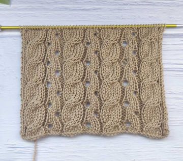 Point Torsades Ajourées au Tricot