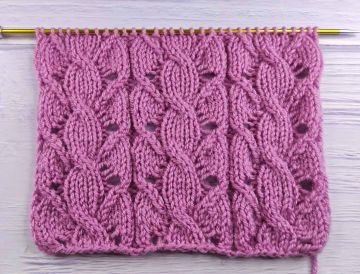 Point Torsades Ajourées au Tricot