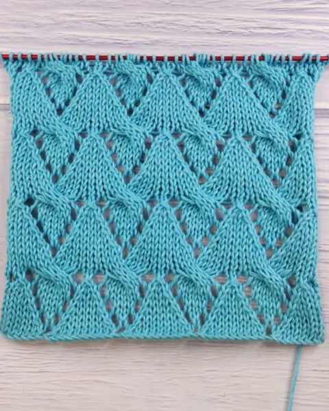 Point Torsades Ajourées au Tricot