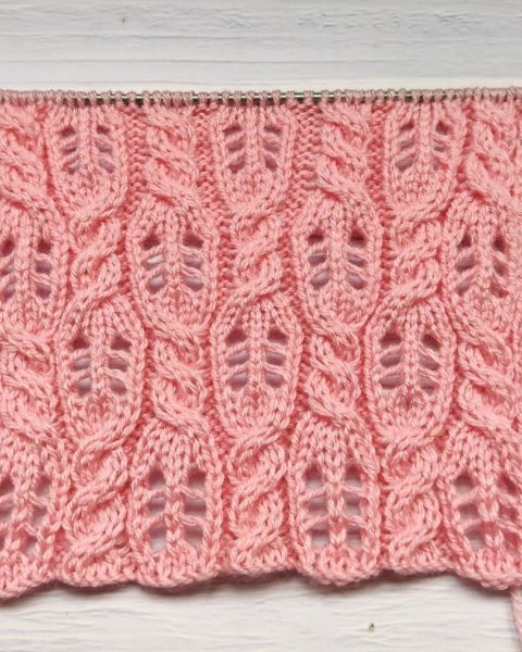 Point Ajouré avec Torsades au Tricot