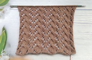 Point Ajouré à Torsades au Tricot