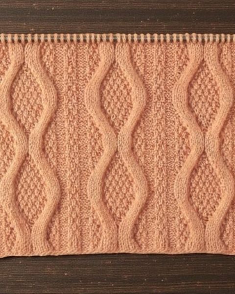 Point Losanges Torsadés au Tricot