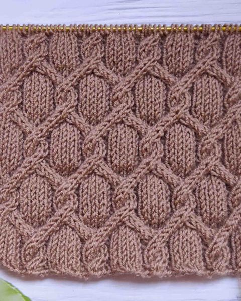 Point Losange Torsadé au Tricot