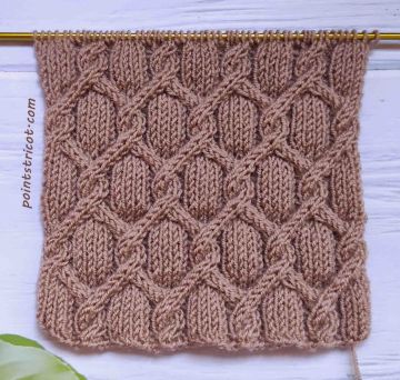 Point Losange Torsadé au Tricot