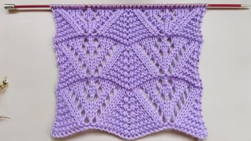 Point Ajouré en Vagues au Tricot