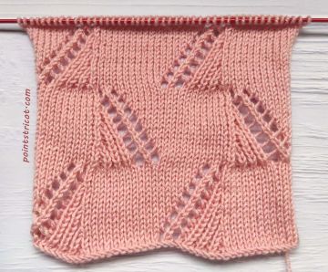 Point Ajouré en zigzag au Tricot