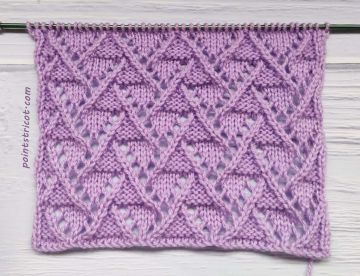 Point Ajouré en zigzag au Tricot