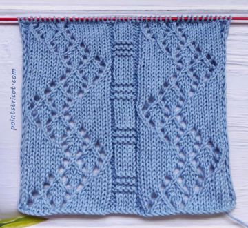 Point Ajouré en zigzag au Tricot