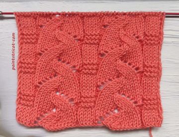 Point Ajouré en zigzag au Tricot